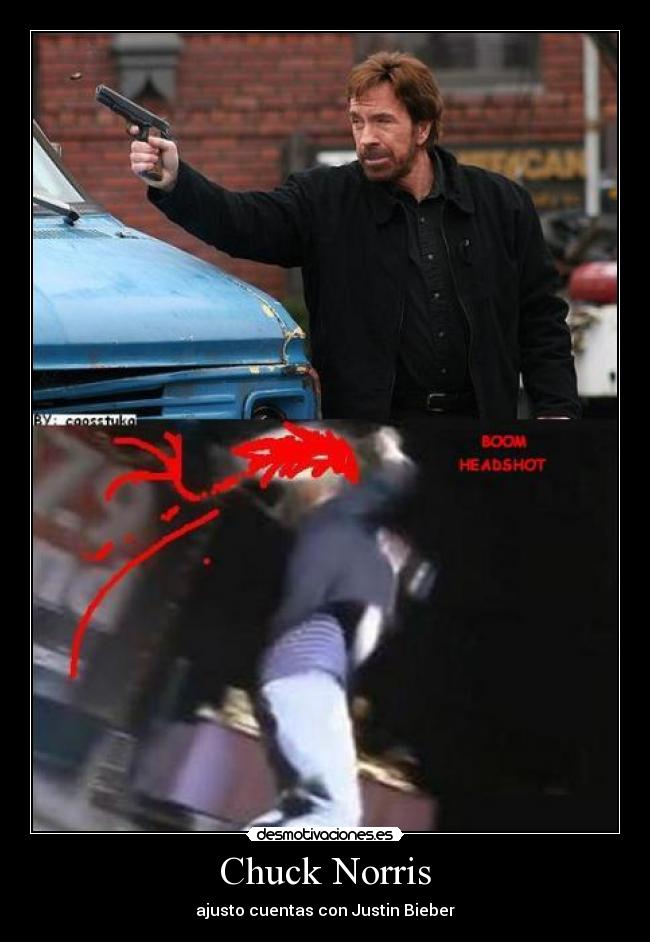 Chuck Norris - ajusto cuentas con Justin Bieber