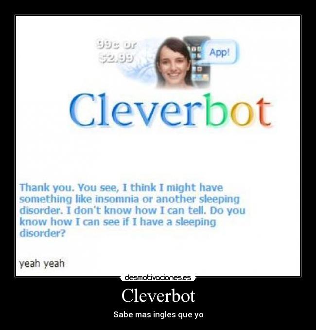 Cleverbot - Sabe mas ingles que yo