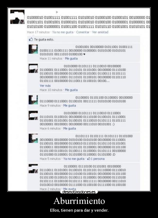 Aburrimiento - Ellos, tienen para dar y vender.