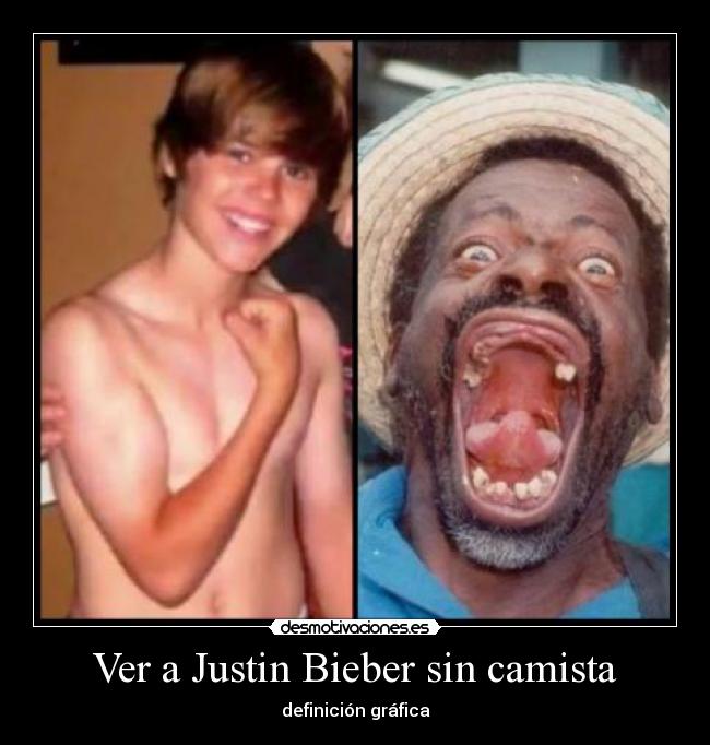 Ver a Justin Bieber sin camista - 