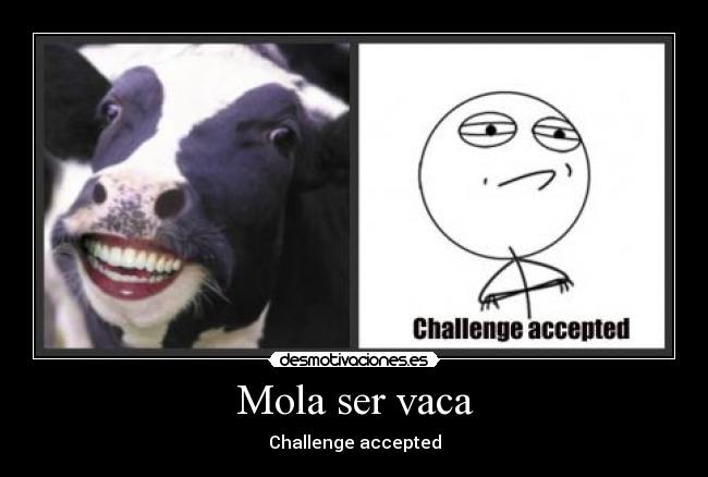 Mola ser vaca - Challenge accepted