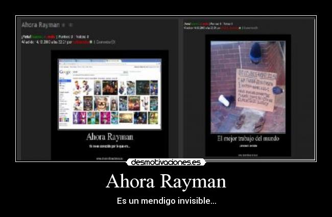Ahora Rayman - Es un mendigo invisible...