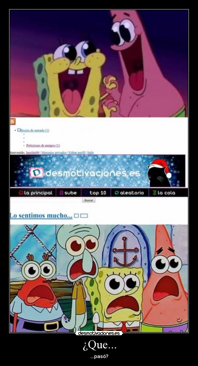 carteles que paso bob esponja desmotivaciones