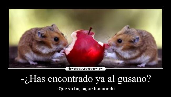 -¿Has encontrado ya al gusano? -