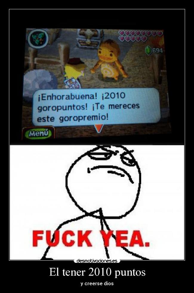 El tener 2010 puntos -