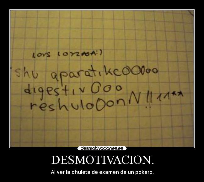 DESMOTIVACION. -