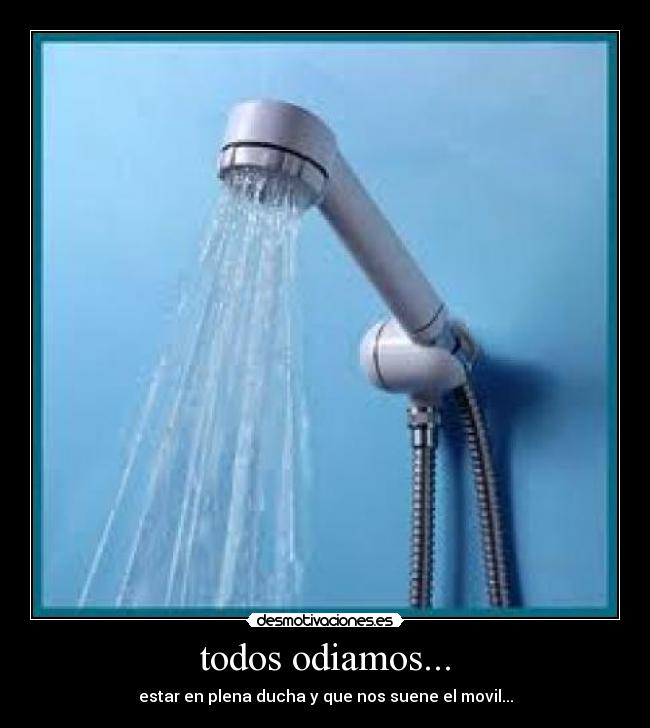 todos odiamos... - estar en plena ducha y que nos suene el movil...