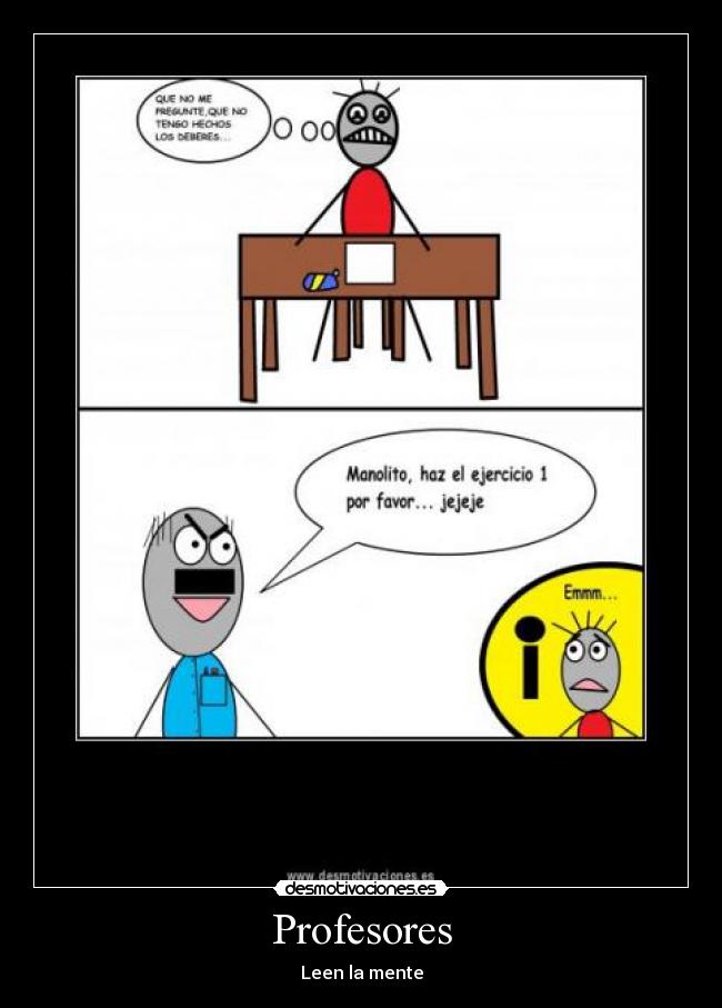 Profesores - Leen la mente