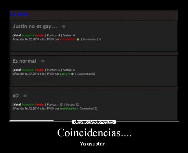 Coincidencias.... - Ya asustan.