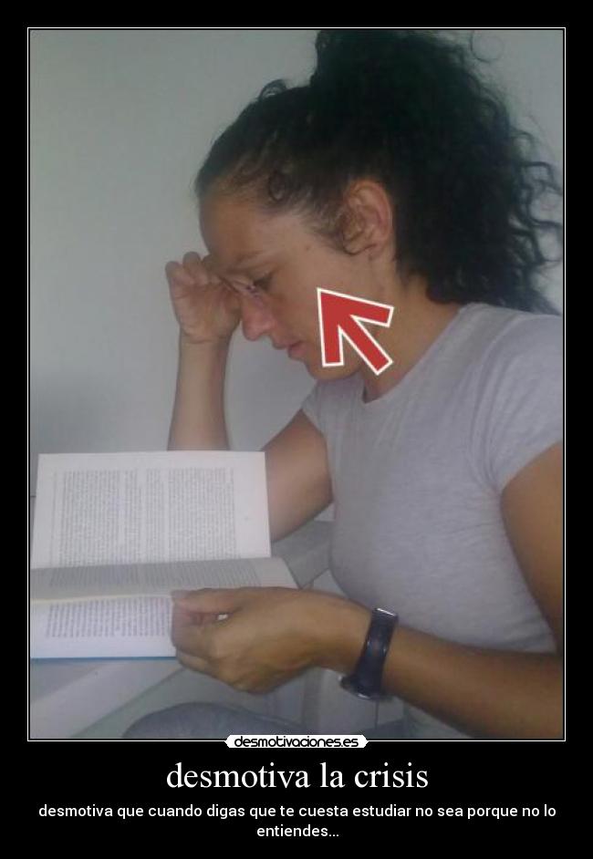 desmotiva la crisis -