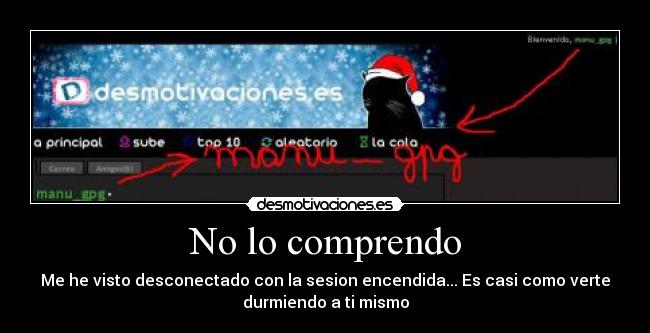 No lo comprendo -