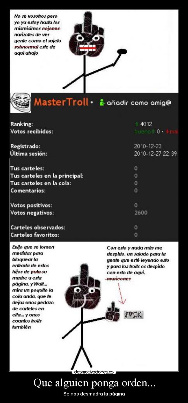 Que alguien ponga orden... - Se nos desmadra la página