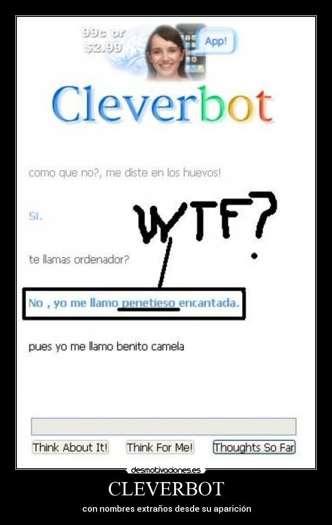 CLEVERBOT - con nombres extraños desde su aparición