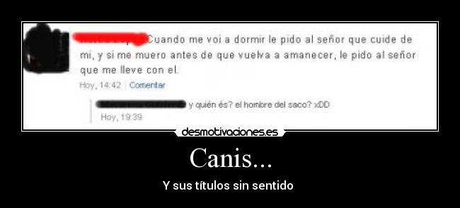 Canis... - Y sus títulos sin sentido 