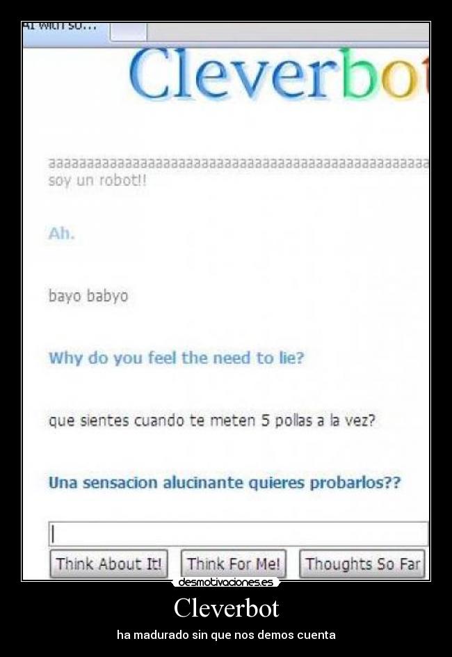 Cleverbot - ha madurado sin que nos demos cuenta