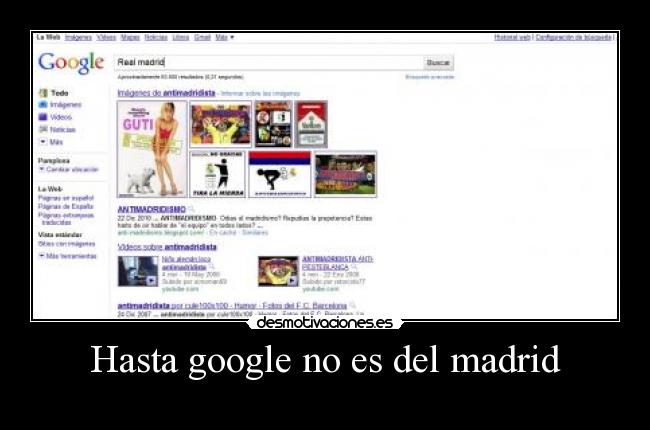 Hasta google no es del madrid -