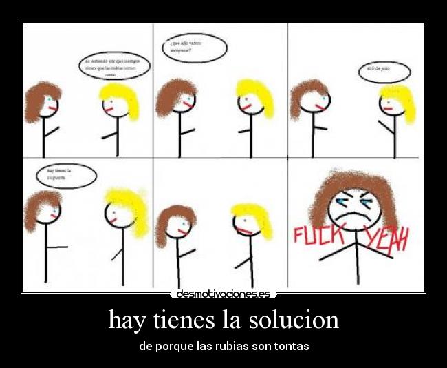 carteles rubias mujeres desmotivaciones