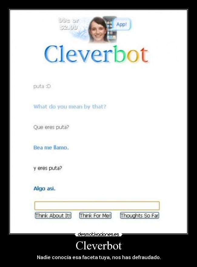 carteles cleverbot desmotivaciones cola principal desmotivaciones