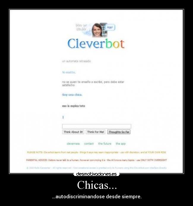 Chicas... - ...autodiscriminandose desde siempre.