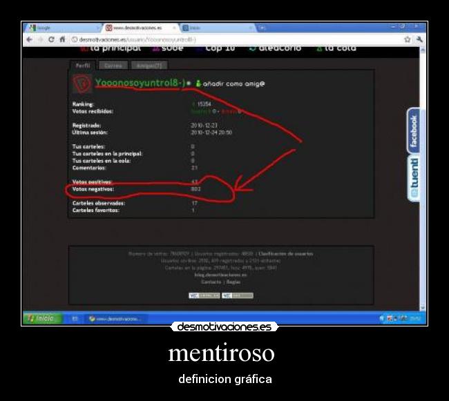 mentiroso - definicion gráfica