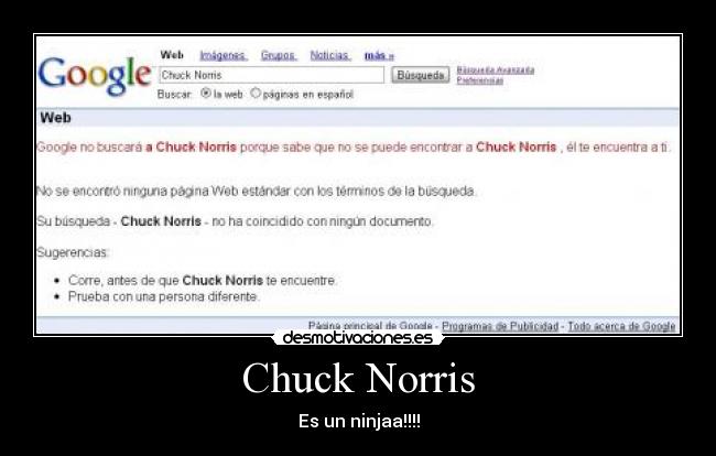 Chuck Norris - Es un ninjaa!!!!