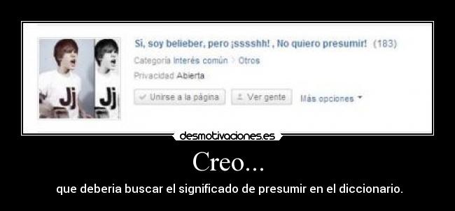 Creo... -