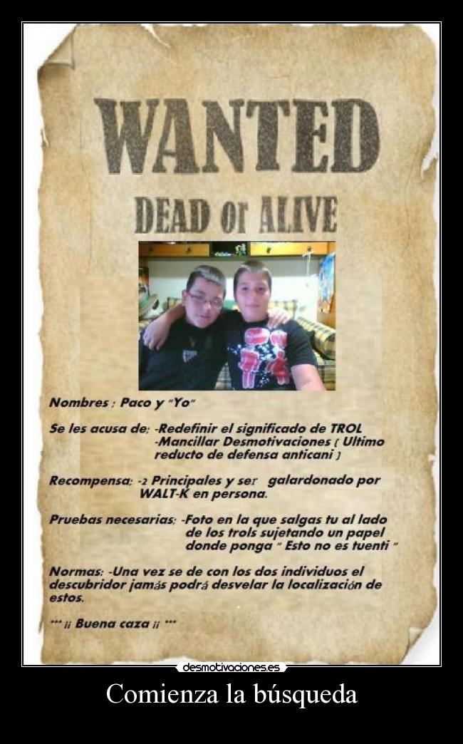 Comienza la búsqueda -