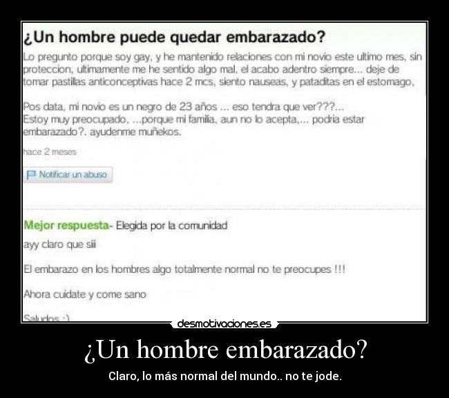 ¿Un hombre embarazado? - 