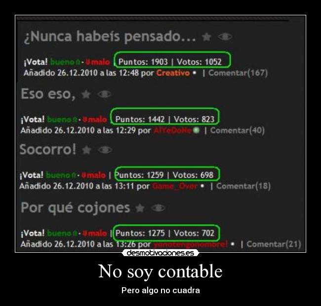 No soy contable -