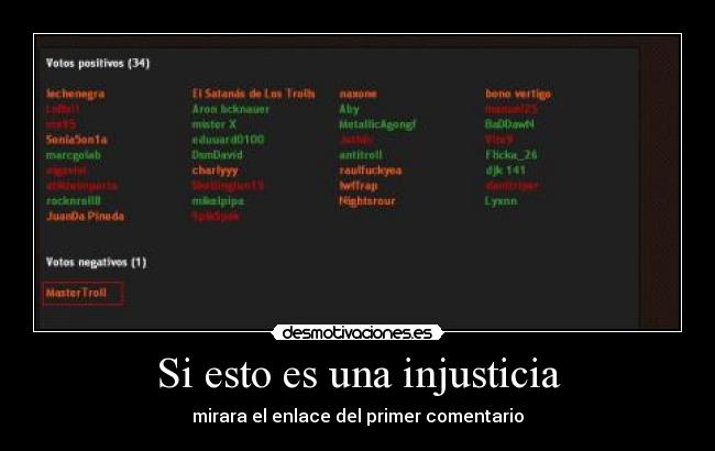 Si esto es una injusticia - mirara el enlace del primer comentario