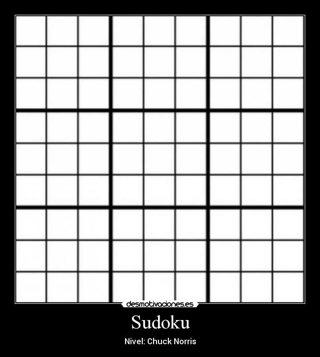 carteles sudoku chuck norris vaquero95 desmotivaciones