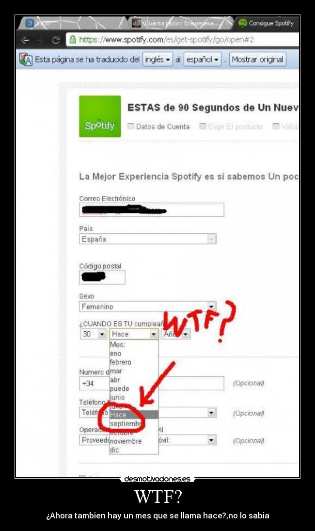WTF? - ¿Ahora tambien hay un mes que se llama hace?,no lo sabia