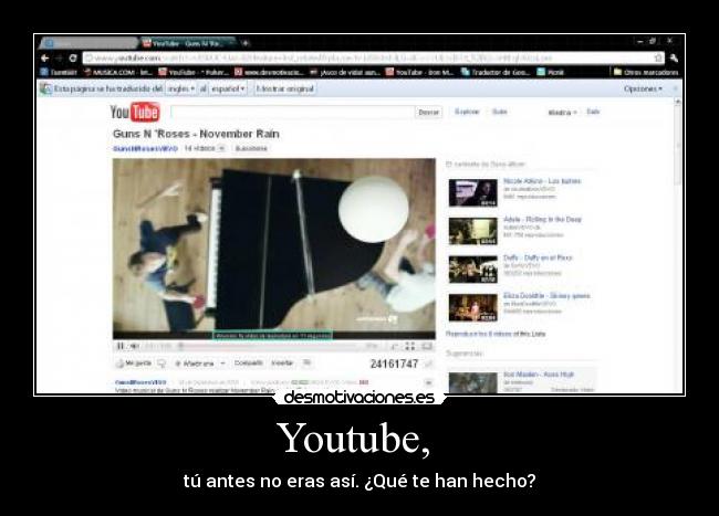 Youtube, - tú antes no eras así. ¿Qué te han hecho?