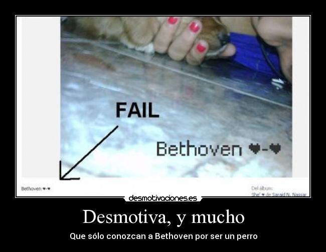 Desmotiva, y mucho - Que sólo conozcan a Bethoven por ser un perro