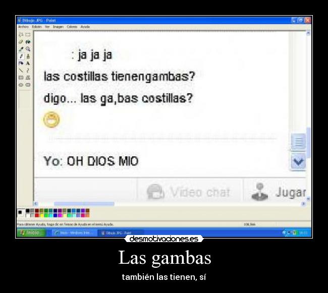 Las gambas - también las tienen, sí