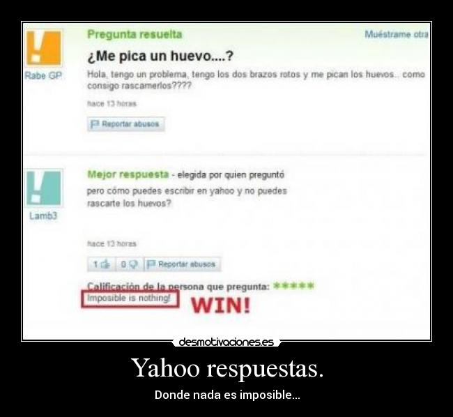Yahoo respuestas. -