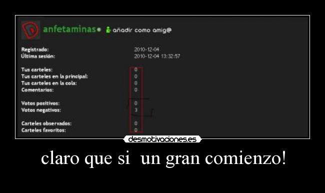 claro que si  un gran comienzo! - 