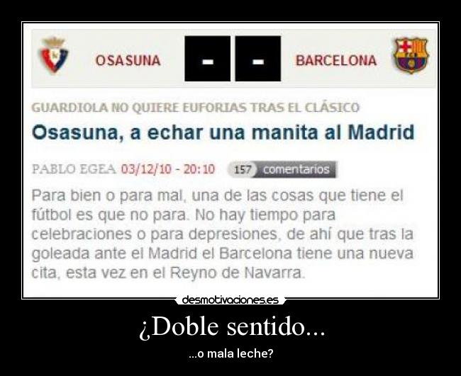 ¿Doble sentido... - 