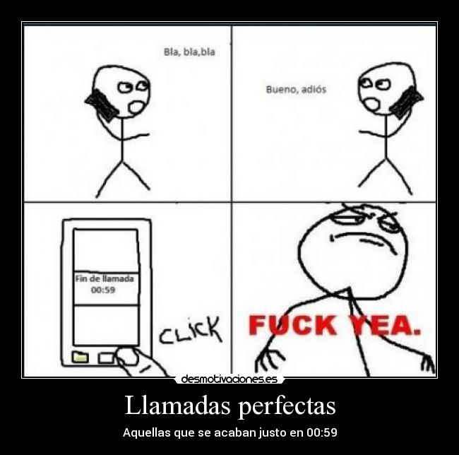 Llamadas perfectas - Aquellas que se acaban justo en 00:59