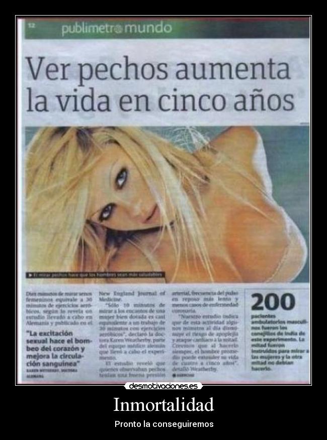 Inmortalidad - Pronto la conseguiremos