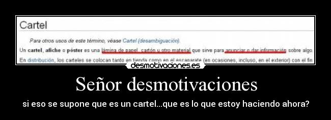 Señor desmotivaciones -