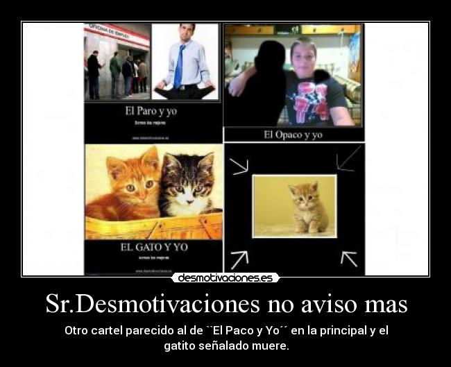 Sr.Desmotivaciones no aviso mas - 