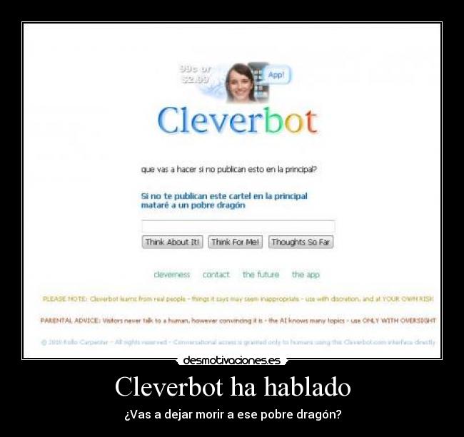 Cleverbot ha hablado -
