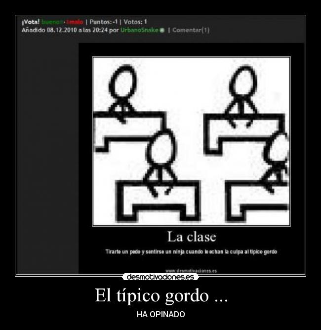 El típico gordo ... - HA OPINADO