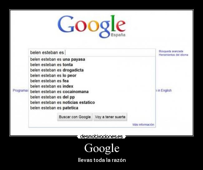 Google - llevas toda la razón
