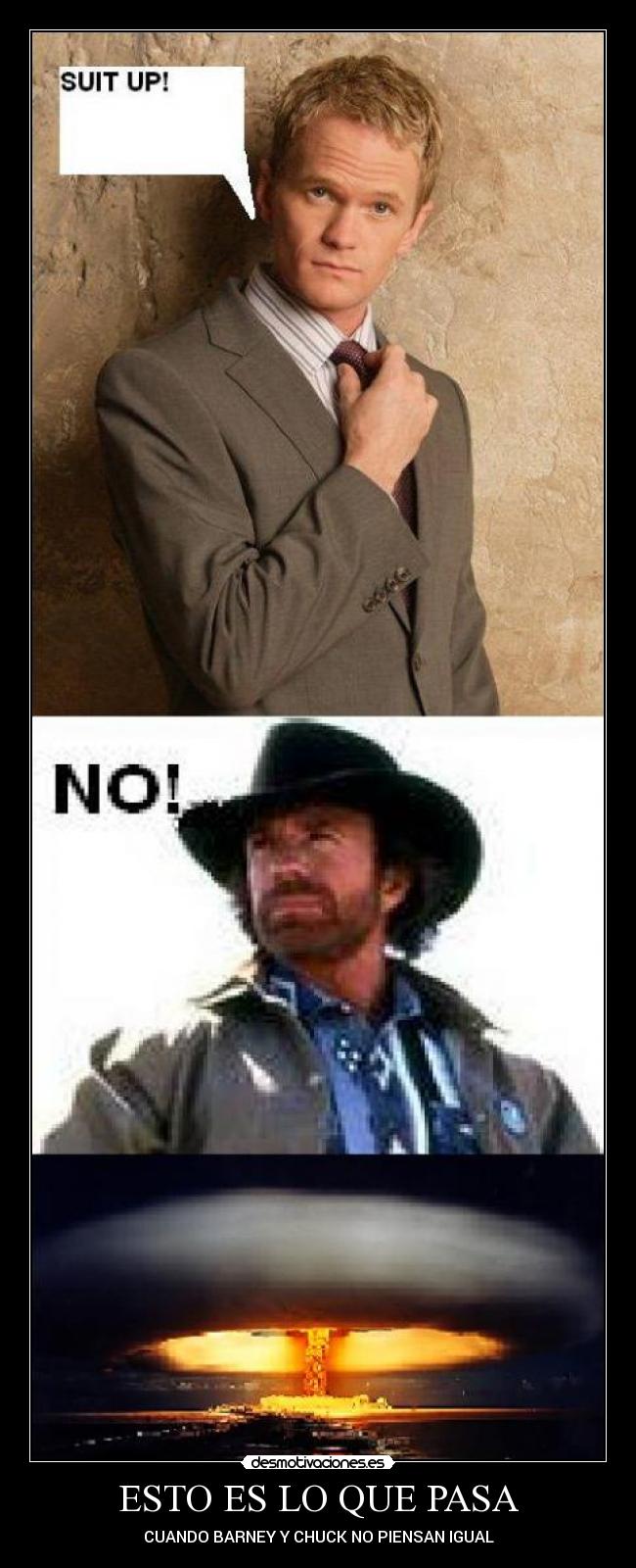 ESTO ES LO QUE PASA - CUANDO BARNEY Y CHUCK NO PIENSAN IGUAL