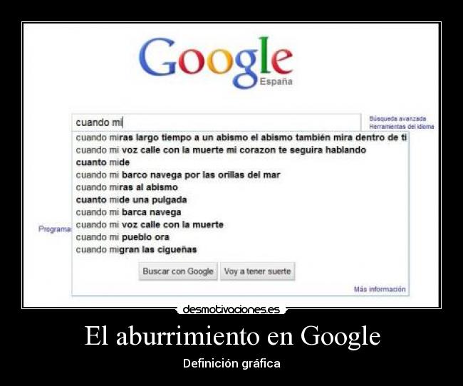 El aburrimiento en Google - 