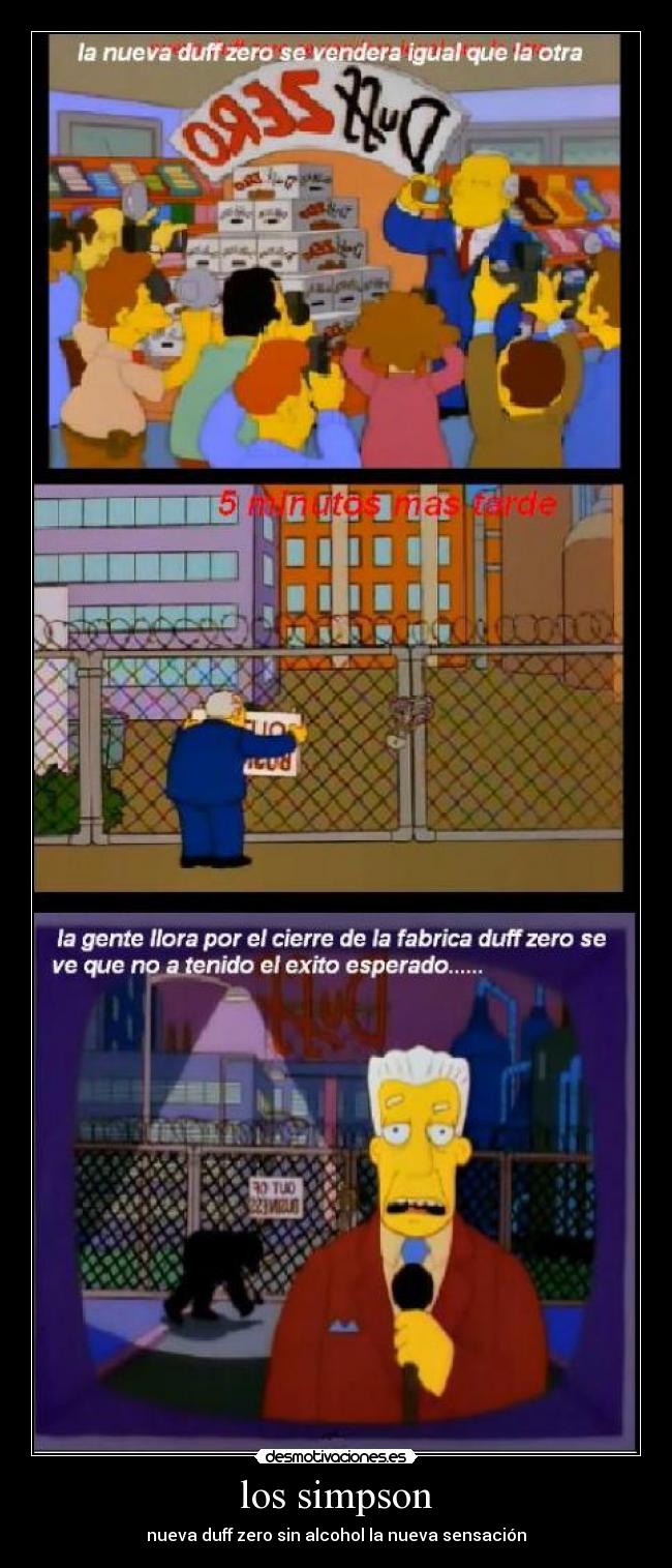 los simpson - nueva duff zero sin alcohol la nueva sensación