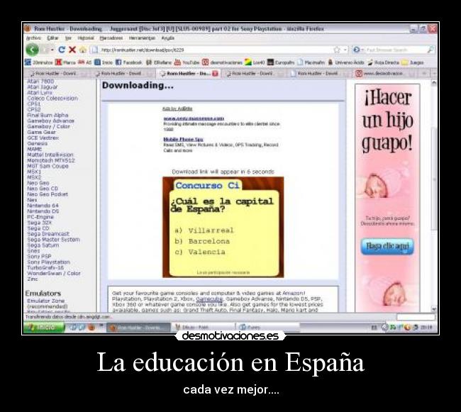 La educación en España - cada vez mejor....