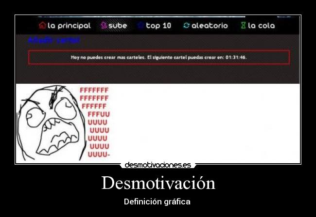 Desmotivación - Definición gráfica 